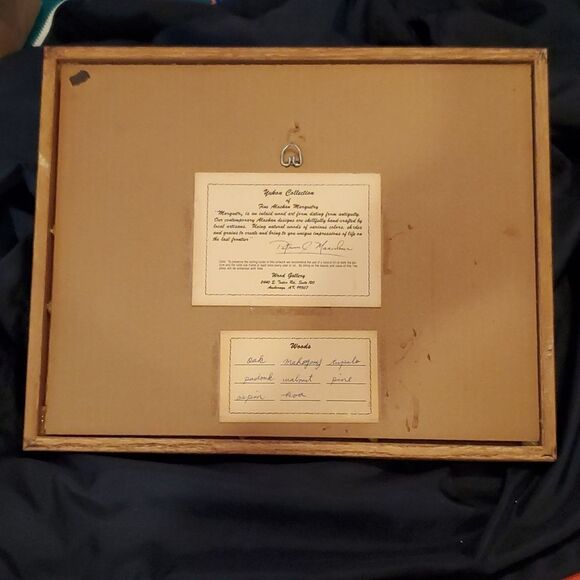 Vintage Yukon Collection Fine Alaskan Marquetry Whale Pod Wood Picture - Picture 8 of 10